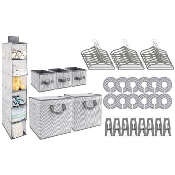 Nursery Organizer and Storage Closet Set (50 Pieces)